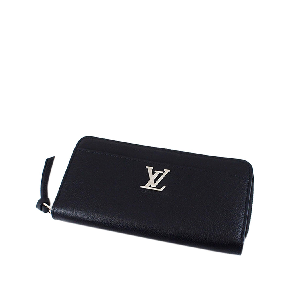 Louis Vuitton Zippy Lockme Wallet Leather Black