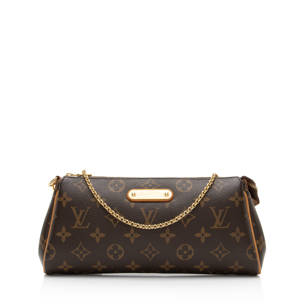 Authentic Louis Vuitton LV LOGO Pochette SOBE Givre Clutch Handbag Purse  Bag K05
