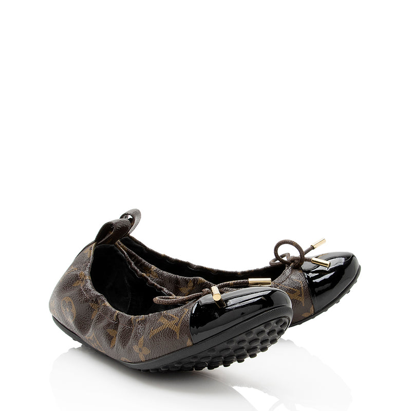 Louis Vuitton - Authenticated Ballet Flats - Cloth Brown for Women, Good Condition