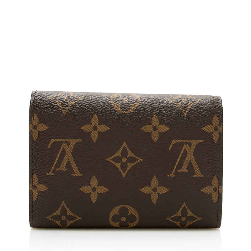 Louis Vuitton Monogram Flower Compact Wallet Brown Pre-Owned
