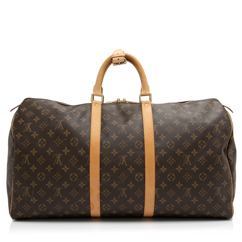 Louis Vuitton Keepall 45 Travel Bag in Brown Monogram Canvas and