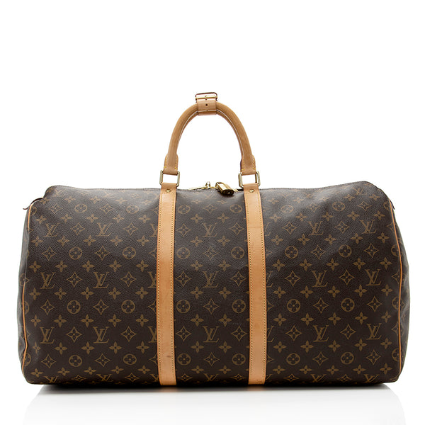 Louis Vuitton Monogram Canvas Keepall 60 Duffel Bag (SHF-18550)