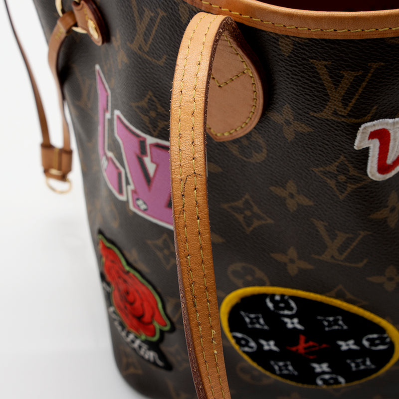 Louis Vuitton pre-owned Patches Neverfull MM Shoulder Tote Bag
