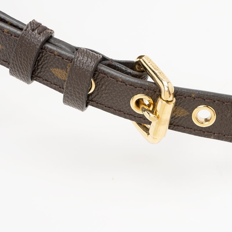 Black - Luxury Designer Monogram Empreinte Leather Dog Collar