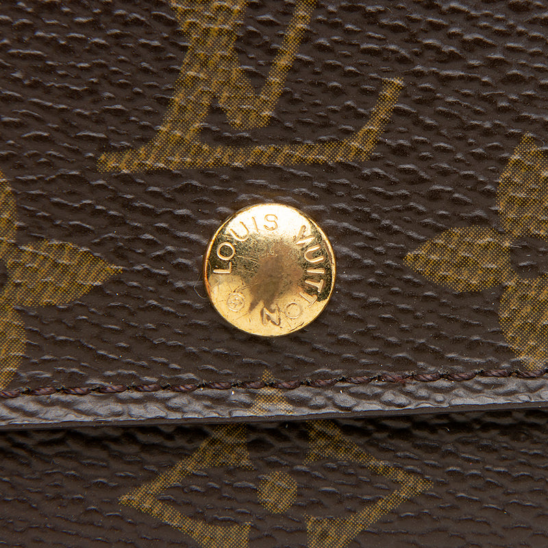 Louis Vuitton Monogram Canvas Porte Monnaie Plat Coin Case (SHF-19970) –  LuxeDH