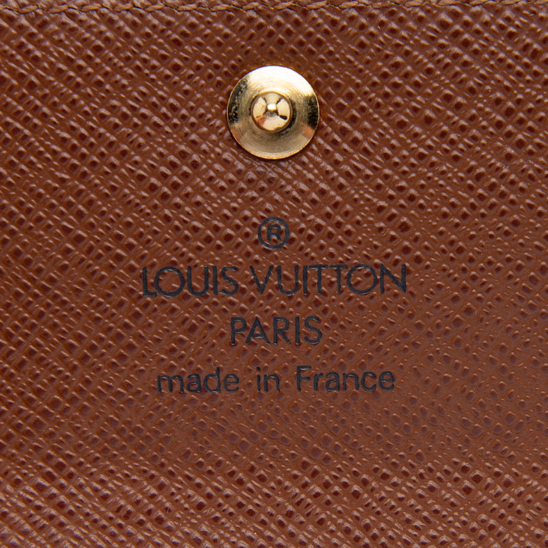 Louis Vuitton Porte-Monnaie Plat Coin Purse Monogram Multicolor Black  100363185