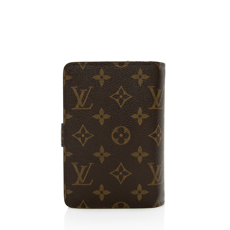 Louis Vuitton Monogram Canvas Porte Papier Zipper Wallet (SHF-15134)