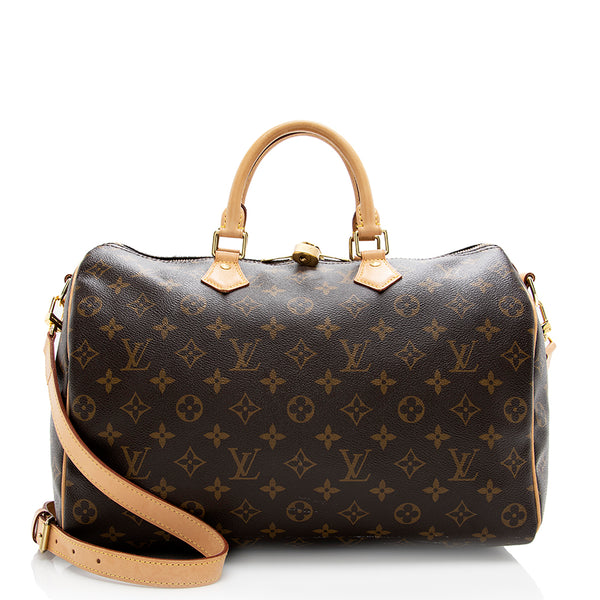 Louis Vuitton Monogram Canvas Speedy Bandouliere 35 Satchel (SHF-18557)