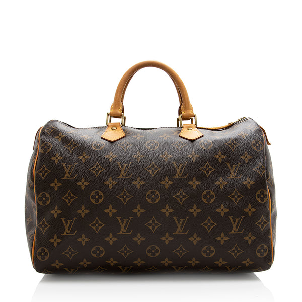 Louis Vuitton Monogram Canvas Speedy 35 Satchel (SHF-18560)