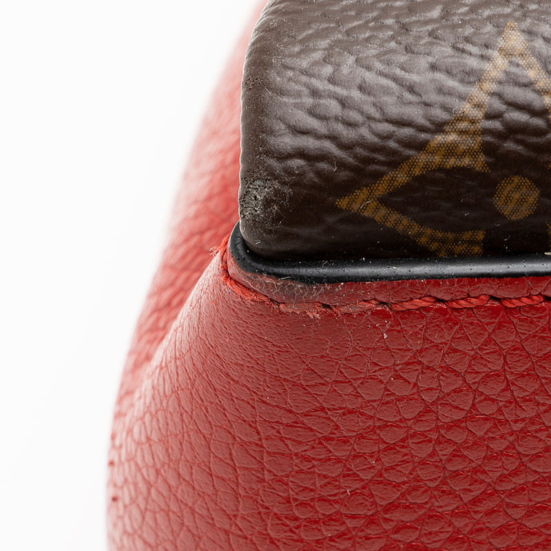 Louis Vuitton Surene Handbag Monogram Canvas with Leather MM Brown