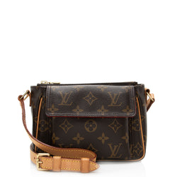 Louis Vuitton Monogram Canvas Viva Cite Shoulder Handbag Brown