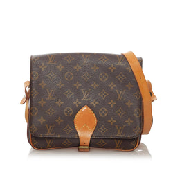 Louis Vuitton, Bags, Authentic Louis Vuitton Cartouchiere Mm Shoulder Bag  Monogram Leather Brown