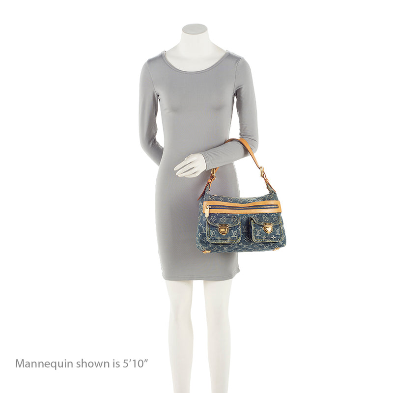 Louis Vuitton Monogram Denim Baggy PM Shoulder Bag (SHF-21107