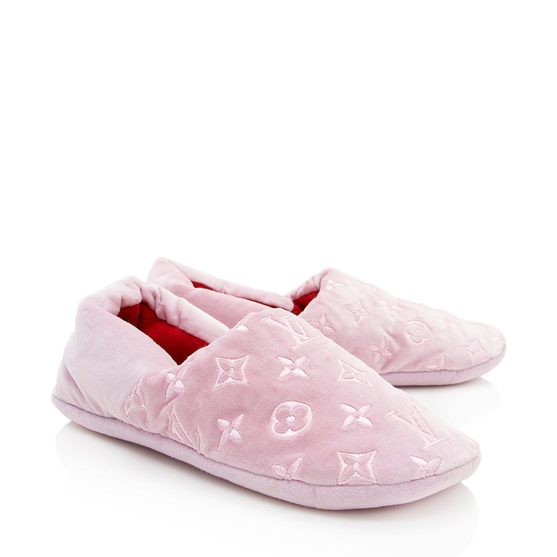 LV Mink Slippers - Pink