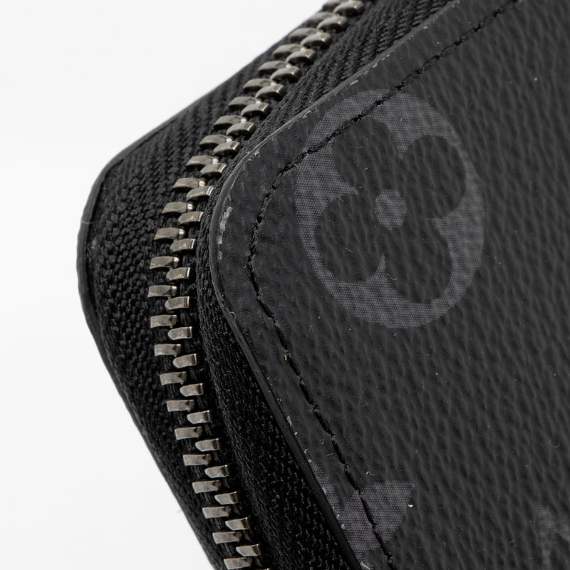 Louis Vuitton Vertical Zippy Wallet Monogram Eclipse Black/Gray in