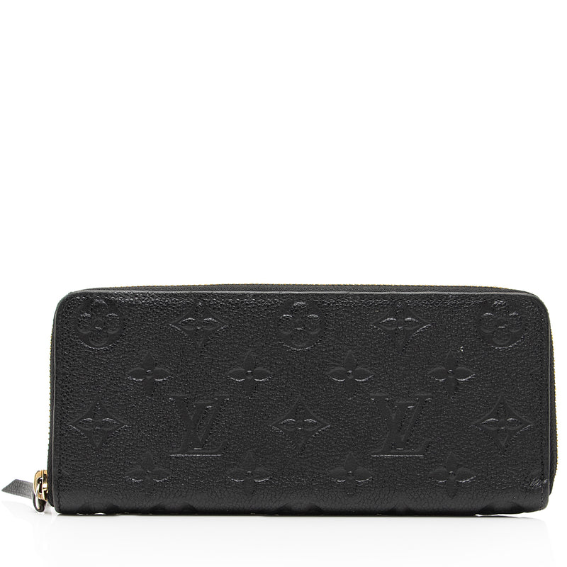 Louis Vuitton Long Wallet Black Mahina Empreinte Leather