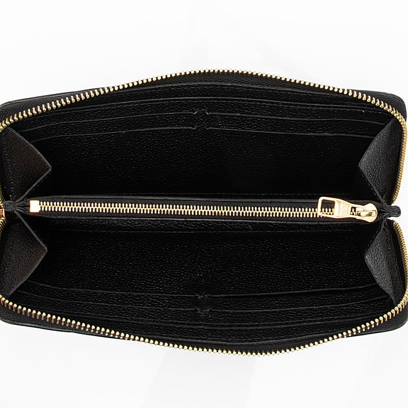 Clemence Wallet Empreinte Flower – Keeks Designer Handbags