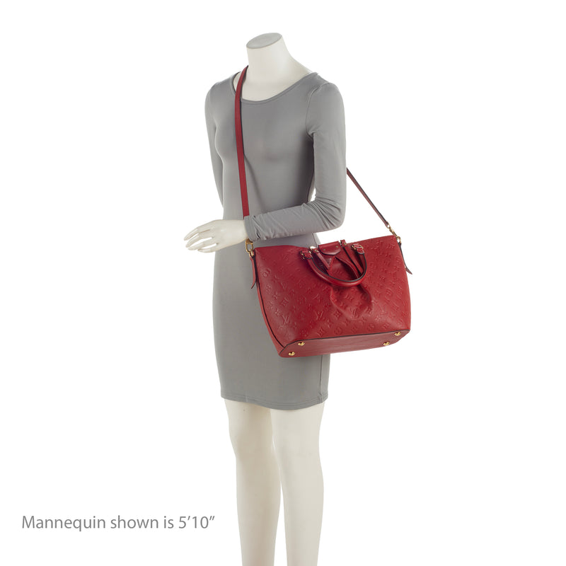 Louis Vuitton Mazarine Handbag Monogram Empreinte Leather PM Red