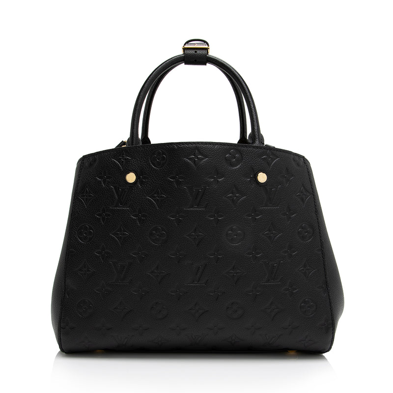 Louis Vuitton Monogram Empreinte Montaigne BB, Black, One Size