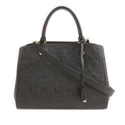 Louis Vuitton Montaigne mm Monogram Empreinte Satchel Bag Black