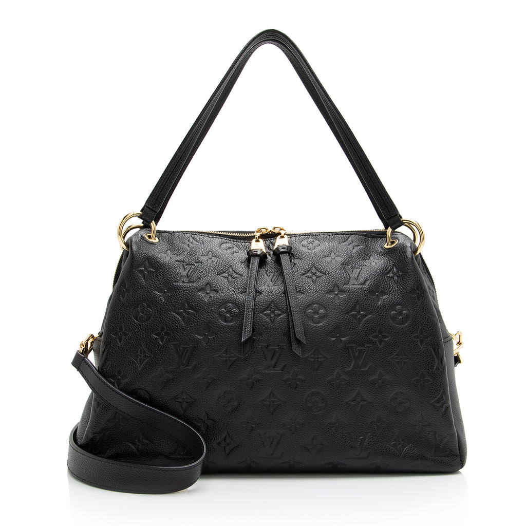 Louie Vuitton CarryAll PM in Black Monogram Empreinte Leather with a s