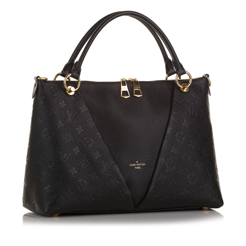 Louis Vuitton V TOTE MM bag black empreinte leather