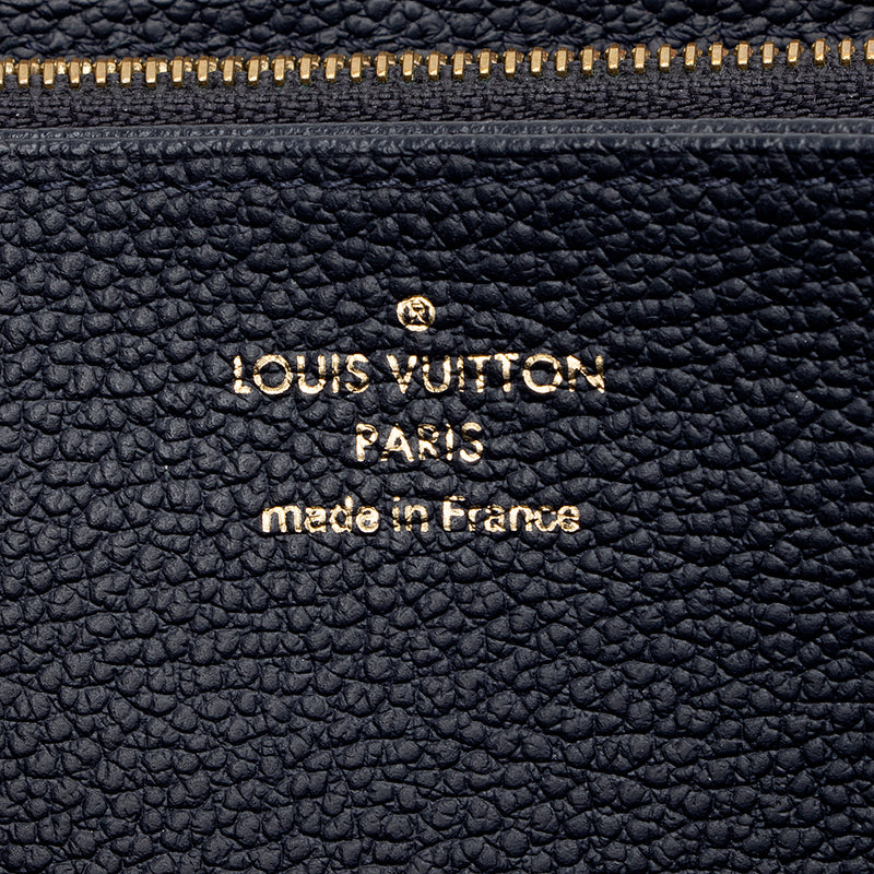 Louis Vuitton Grey Leather Metallic Zip Close Monogram Bag