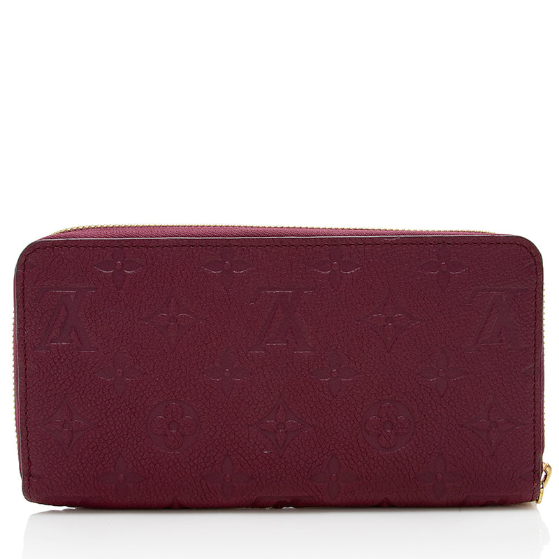 Louis Vuitton Pink Monogram Empreinte Leather Zippy Wallet