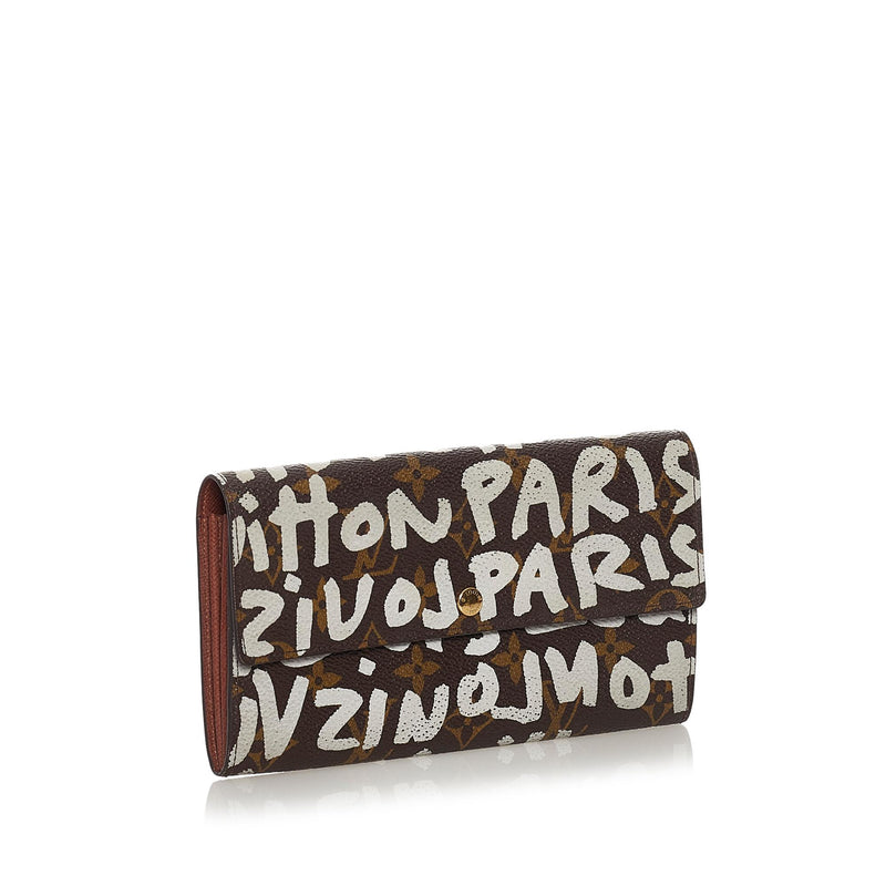 Louis Vuitton Graffiti limited edition Brown Leather Cloth ref
