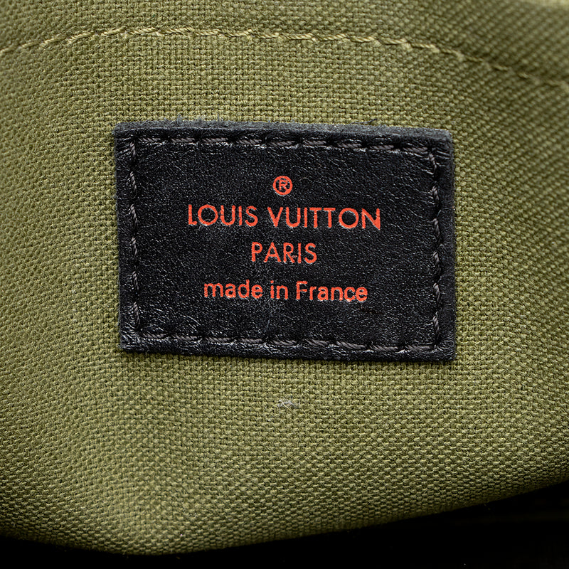Louis Vuitton Black Monogram Infrarouge Dora Soft MM Red Leather