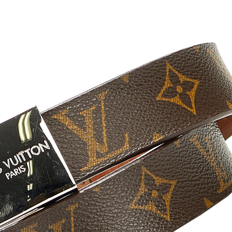 90s Authentic vintage buckle belt Louis Vuitton Inventeur/Gold brown buckle  belt/Design buckle belt LV/Buckle Louis Vuitton buckle
