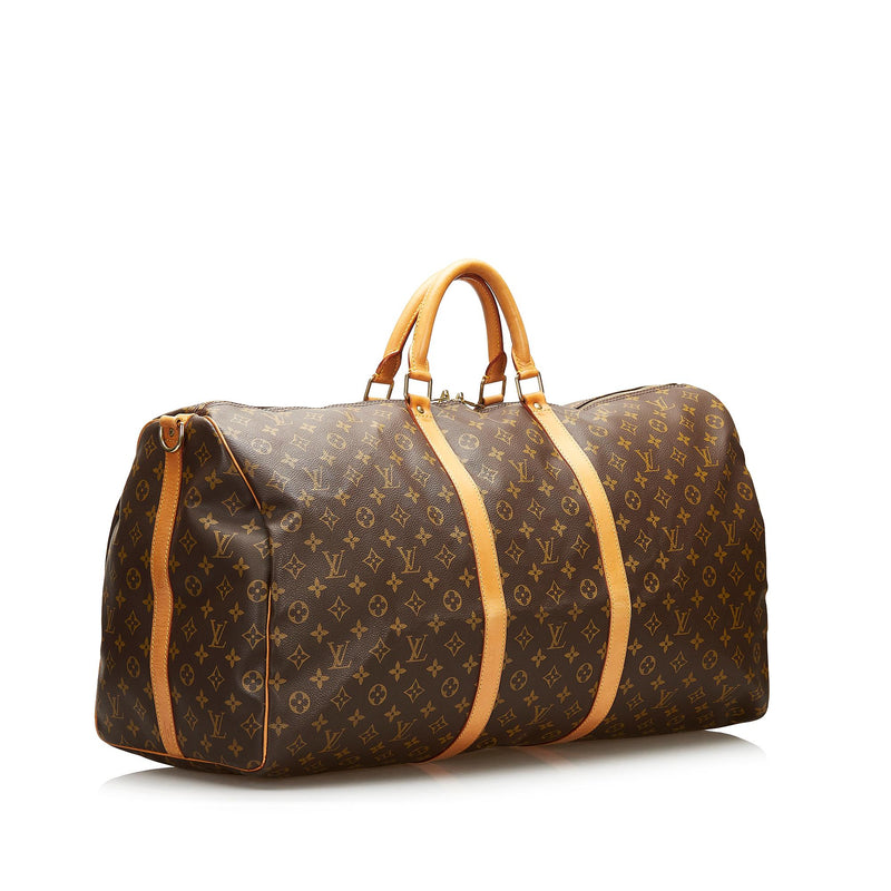 Authentic Louis Vuitton Travel Bag Keepall Bandouliere 60 Monogram