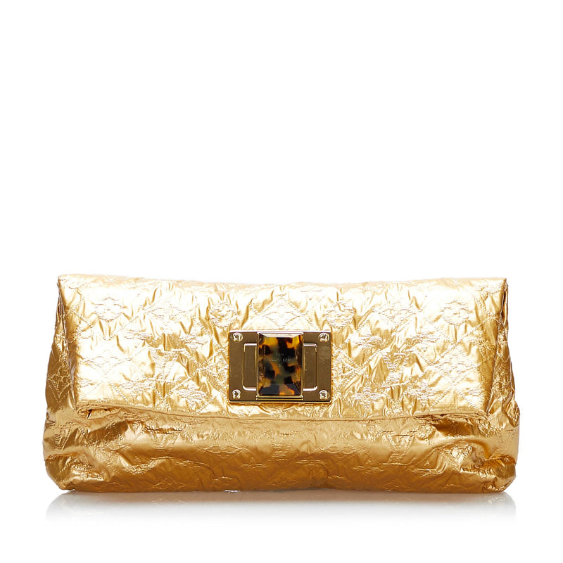 Limelight Clutch in Canvas, Gold Hardware