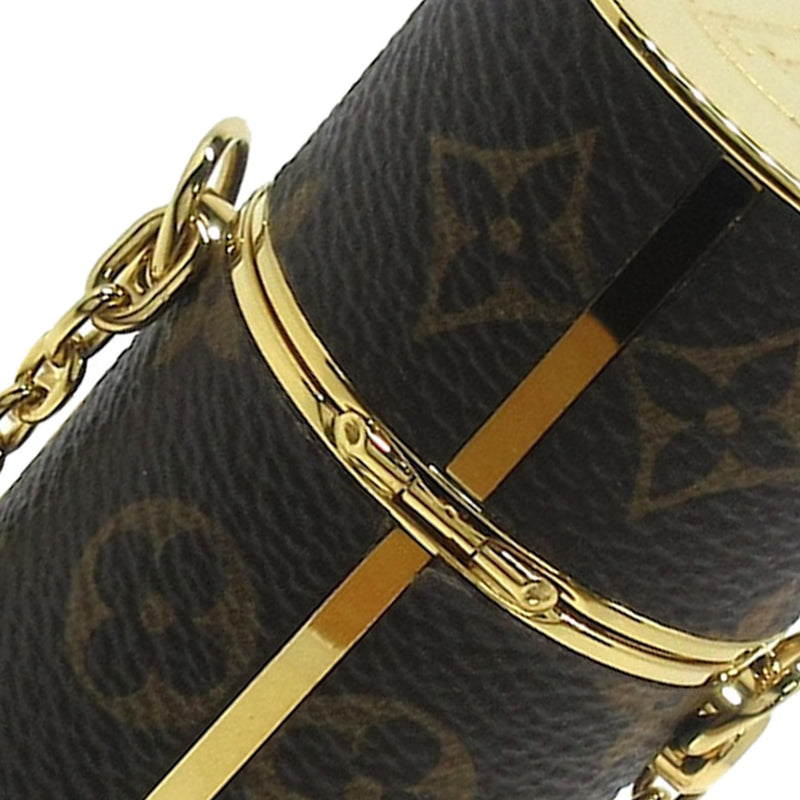 Louis Vuitton Monogram Lipstick Case LV Circle Engraved on top Gold hardware