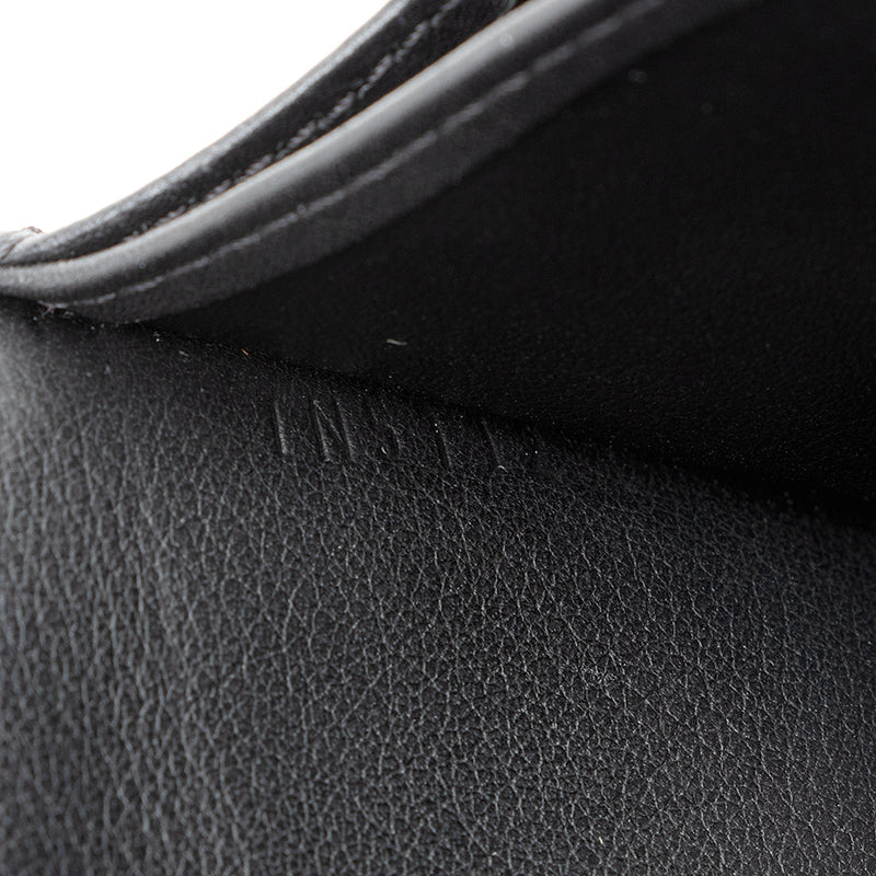 Louis Vuitton Black Monogram Mahina Leather Amelia Wallet For Sale