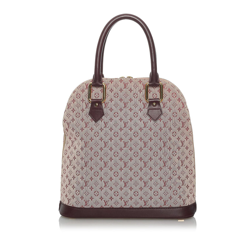 USED Louis Vuitton Classic Monogram and Red Calfskin Leather