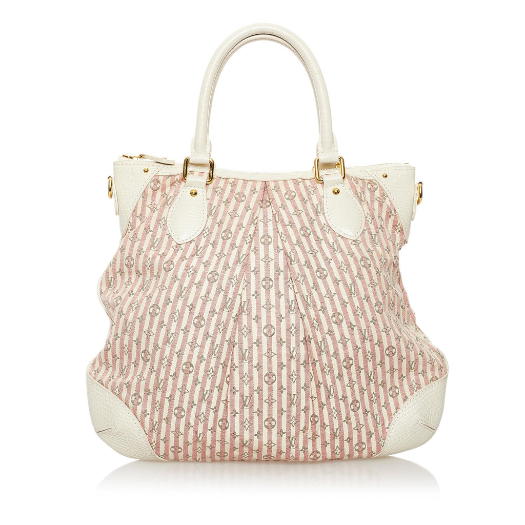 Louis Vuitton Pink Mini Lin Croisette Marina GM White Leather