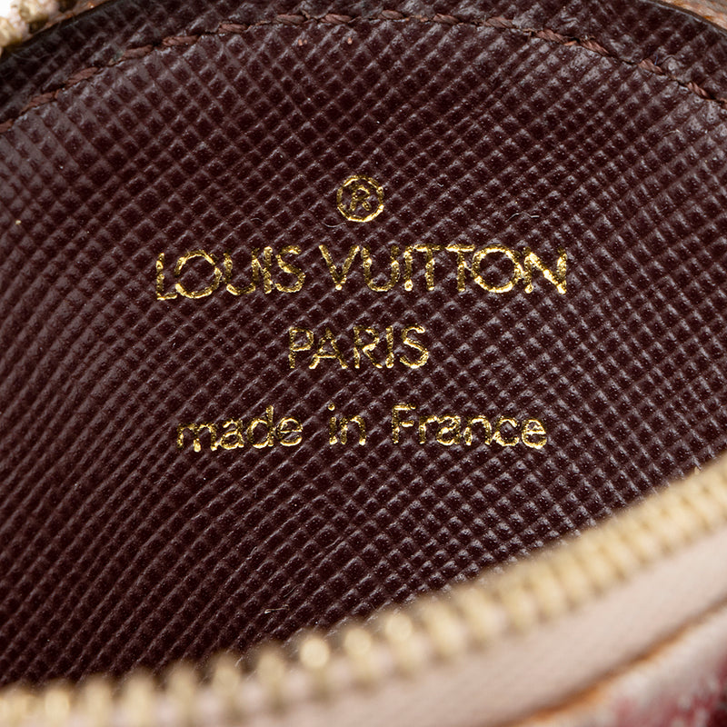 Louis Vuitton Khaki Green Mini Lin Coin Purse Ronde Pouch,Box ,Dust Bag  & S-Bag.
