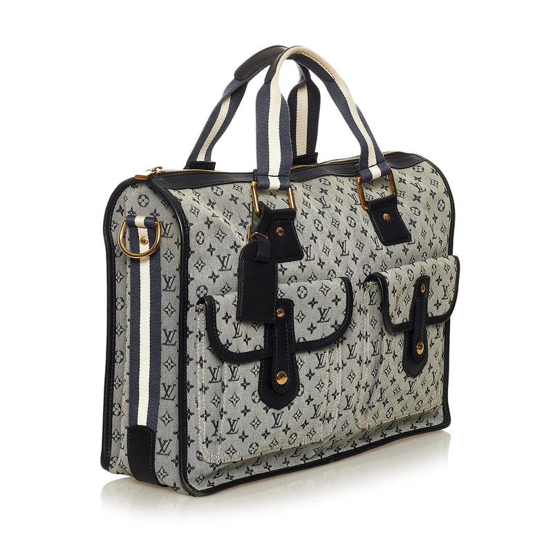 Louis Vuitton Navy Blue Monogram Mini Lin Sac Mary Kate Messenger Bag – The  Closet