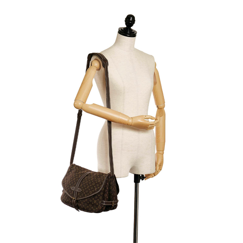 Louis Vuitton - Brown Monogram Fusain Saumur Mini Lin Bag