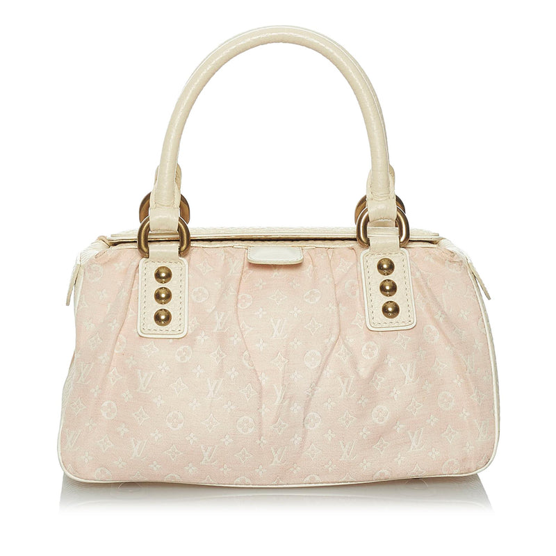 Louis Vuitton Pink Monogram Mini Lin Trapeze PM White Leather Cloth  Pony-style calfskin Cloth ref.619378 - Joli Closet