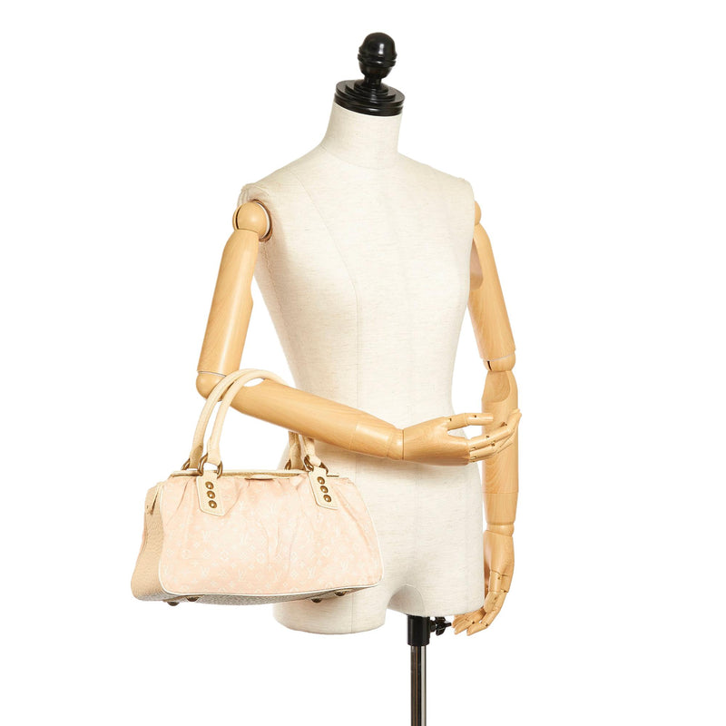 Louis Vuitton Monogram Rose Mini Lin Trapeze PM Speedy Boston Bag