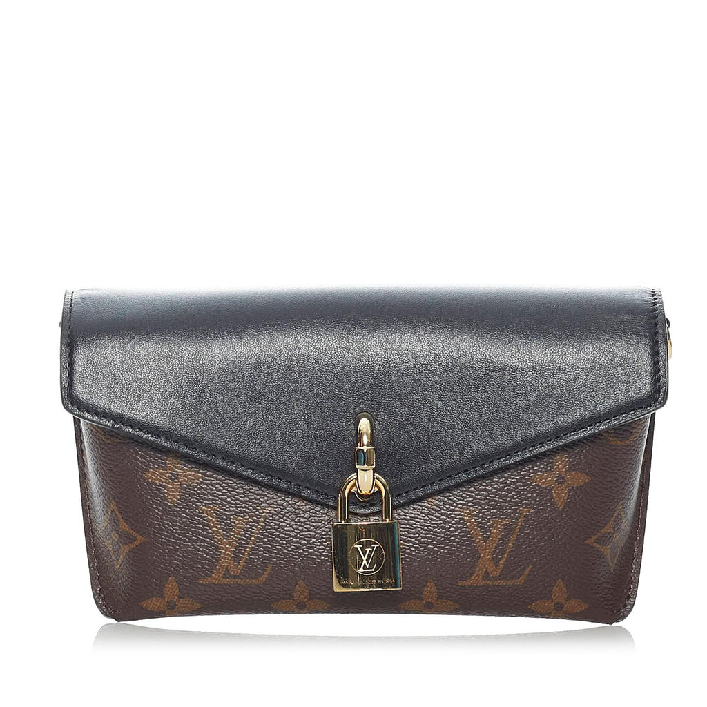 Louis Vuitton Noir Vernis Leather Louise Pochette EW Clutch