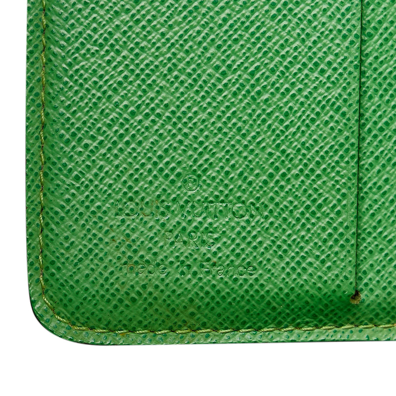 LOUIS VUITTON Monogram Perforated Compact Zipped Wallet Green 1304766