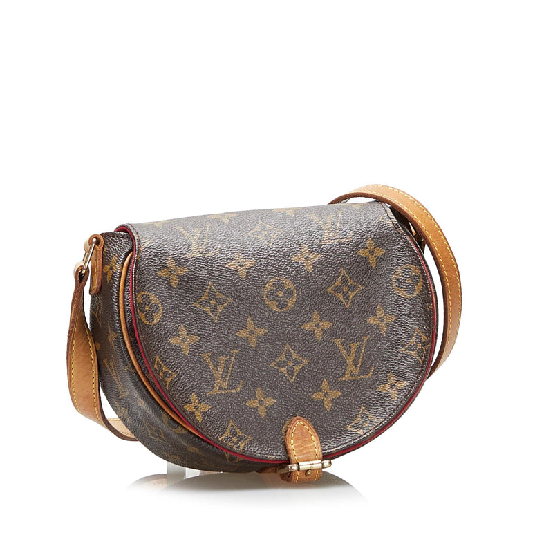 Louis+Vuitton+Tambourine+Shoulder+Bag+Brown+Leather for sale
