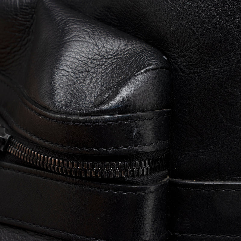 Louis Vuitton Navy Monogram Shadow Leather Sprinter Backpack Black