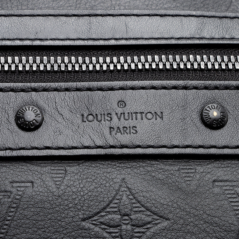 LOUIS VUITTON Calfskin Monogram Shadow Sprinter Backpack Blue | FASHIONPHILE
