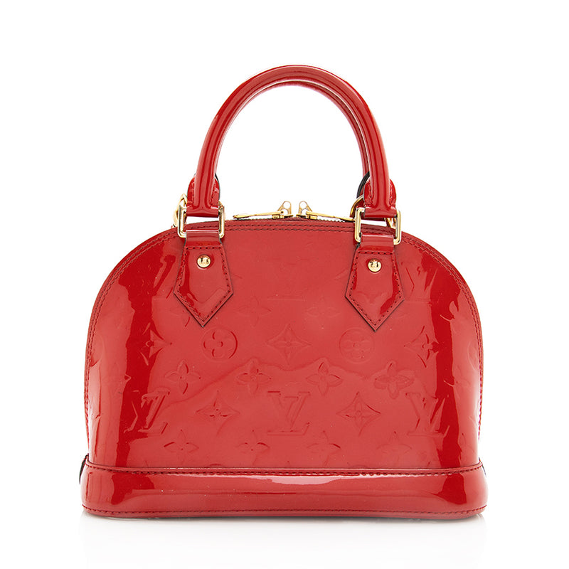 Louis Vuitton Alma Shoulder Bag in Red Patent Leather