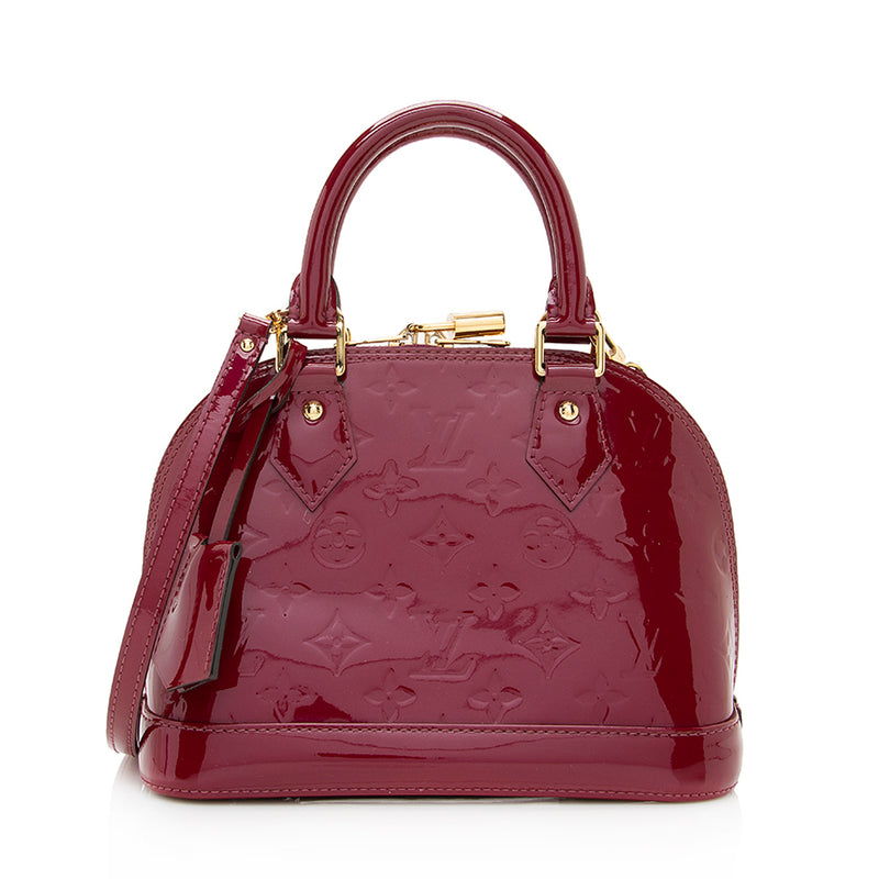 Alma bb leather crossbody bag Louis Vuitton Burgundy in Leather