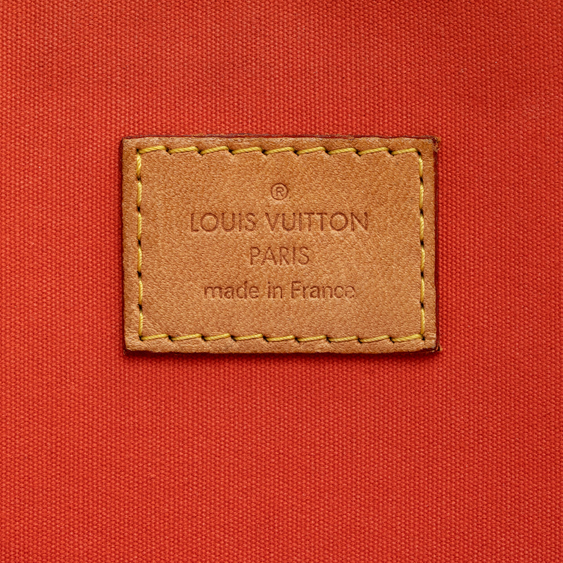 Shop Louis Vuitton Orange monogram Vernis Alma GM